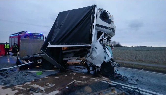 Kujawsko-pomorskie: Tragiczny wypadek z udziałem cieżarówek. Zginął 24-latek