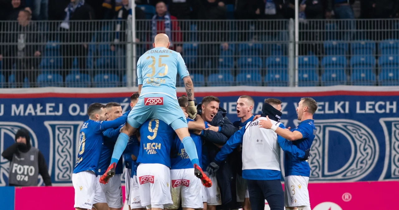 Lech Poznań świętuje wygraną nad Górnikiem Zabrze