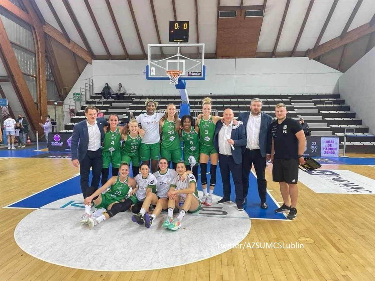 Koszykarki Pszczółki Polski Cukier AZS UMCS Lublin wygrały na wyjeździe z francuskim Tarbes GB 63:55 (18:17, 16:14, 11:13, 18:11) rewanżowe spotkanie 1/16 finału Pucharu Europy i awansowały do następnej rundy. W pierwszym meczu we własnej hali polski zespół zwyciężył 72:55.