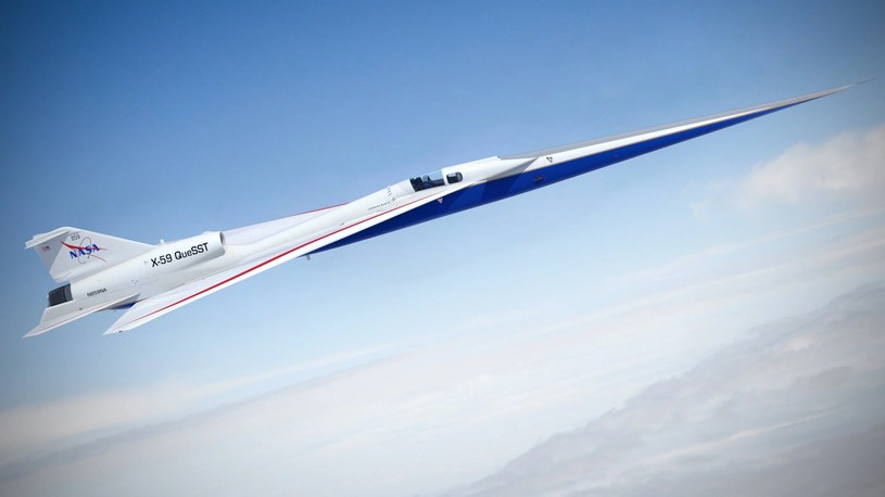 NASA ma ambitne plany dotyczące lotnictwa przyszłości. Chce stworzyć flotę samolotów, które będą niezwykle szybkie, ciche, ekologiczne i znacznie tańsze w eksploatacji, niż obecnie wykorzystywane maszyny. Pierwszy prototyp takiego samolotu, X-59 od Lockheed Martina, właśnie zmierza na testy.
