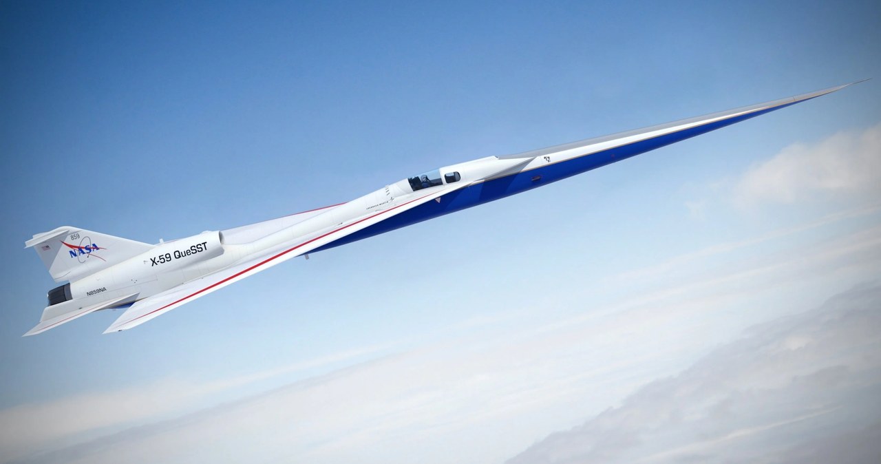NASA ma ambitne plany dotyczące lotnictwa przyszłości. Chce stworzyć flotę samolotów, które będą niezwykle szybkie, ciche, ekologiczne i znacznie tańsze w eksploatacji, niż obecnie wykorzystywane maszyny. Pierwszy prototyp takiego samolotu, X-59 od Lockheed Martina, właśnie zmierza na testy.