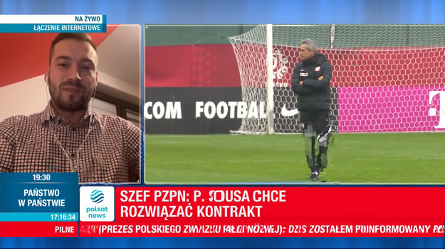 Paulo Sousa odchodzi! Dziennikarz Interii Sebastian Staszewski był gościem Polsat News. Mówił o kulisach rezygnacji Portugalczyka ze stanowiska selekcjonera reprezentacji Polski i potencjalnym następcy.