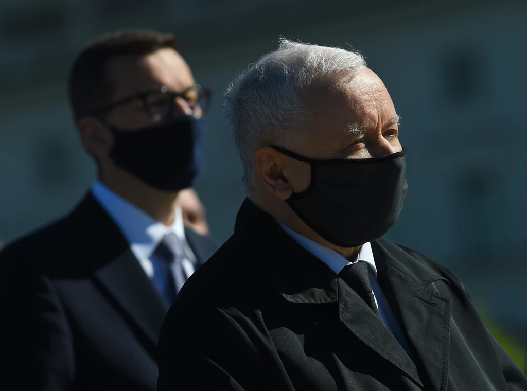 Prezes PiS Jarosław Kaczyński i premier Mateusz Morawiecki