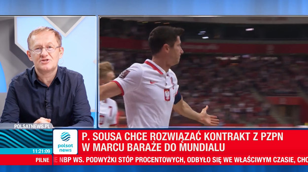 Michał Białoński był gościem Polsat News. Tematem rozmowy była rezygnacja Paulo Sousy ze stanowiska selekcjonera reprezentacji Polski.