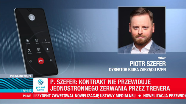 Eksperci Polsatu Sport są zgodni, że ruch ze strony Paulo Sousy i jego chęć odejścia 3 miesiące przed decydującymi meczami barażowymi o mundial w Katarze to skandal. Nie zabrakło oczywiście pozytywnych głosów. A jak sytuacja ma się pod względem prawnym. Na to pytanie odpowiedział dyrektor biura zarządu PZPN - Piotr Szefer.