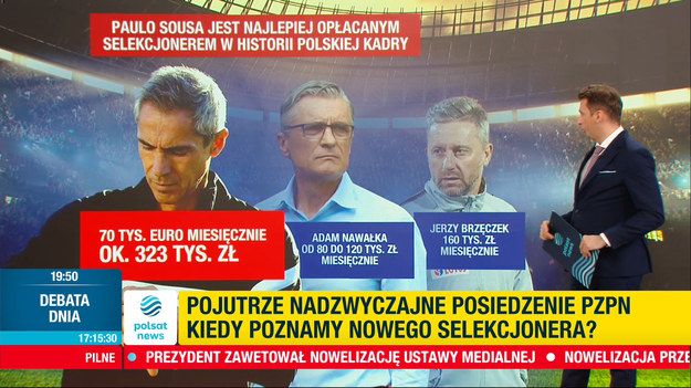 Na antenie Polsat News podczas programu "Godziny Szczytu" zostały przytoczone dane związane z pracą Paulo Sousy w kadrze. Jak potoczą się losy drużyny narodowej po erze Paulo Sousy i kto zajmie jego miejsce?