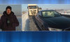 Tafla lodu spadła z ciężarówki i raniła pasażerkę osobówki