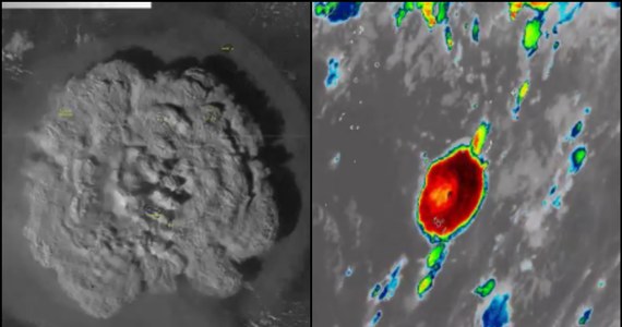 tonga  Erupción volcánica submarina.  Alerta de tsunami