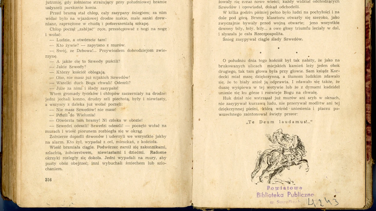 Trzeci tom „Potopu” Henryka Sienkiewicza po 65 latach wrócił do Biblioteki Publicznej w Suwałkach. Został znaleziony w domu przeznaczonym do rozbiórki.