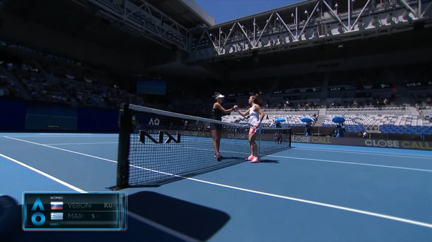 Maria Sakkari awansowała do drugiego tygodnia Australian Open po pokonaniu Weroniki Kudermetowej 6-4 6-1 na John Cain Arena.