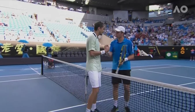Australian Open. Medvedev pokonał Van de Zandschulpa. WIDEO