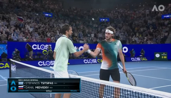 Australian Open. Daniil Medvedev- Stefanos Tsitsipas. Skrót meczu. WIDEO