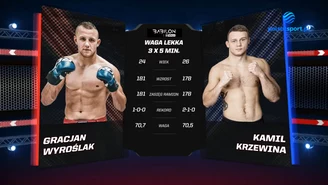 Kamil Krzewina - Gracjan Wyroślak. Skrót walki. WIDEO (Polsat Sport)