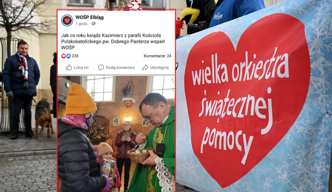 WOŚP w Elblągu. Ksiądz oddał wszystkie datki z mszy