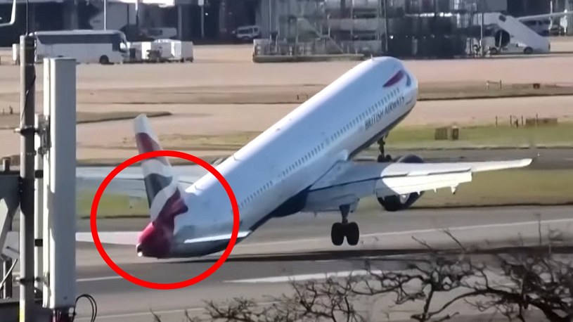 Piloci samolotu pasażerskiego linii British Airways zostali zmuszeni do przerwania próby lądowania na lotnisku Heathrow podczas wichury o nazwie Corrie. Airbus A321 w ostatniej chwili oderwał się od pasa.