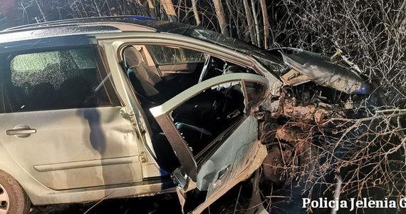 Blisko 3 promile alkoholu miał w organizmie 23-latek, który w Podgórzynie na Dolnym Śląsku wypadł autem z drogi i uderzył w drzewo. Pasażerką była ciężarna partnerka kierowcy. Kobieta nie odniosła poważniejszych obrażeń - podała jeleniogórska policja. 
