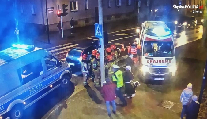 Gliwice: Wypadek na przejściu dla pieszych. Auto wjechało w rodzinę