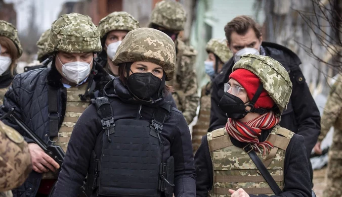 ​Ukraina. Szefowa MSZ Niemiec na linii frontu na wschodzie kraju: To "wojna w środku Europy"