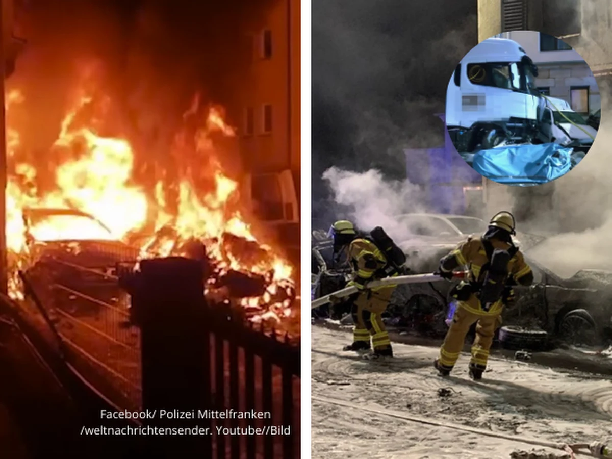 Pijany kierowca ciężarówki w Niemczech wjechał w budynek oraz w 31 samochodów, część z nich stanęła w płomieniach; sprawca i dwie inne osoby zostały ranne - podał w środę wieczorem serwis informacyjny BBC.