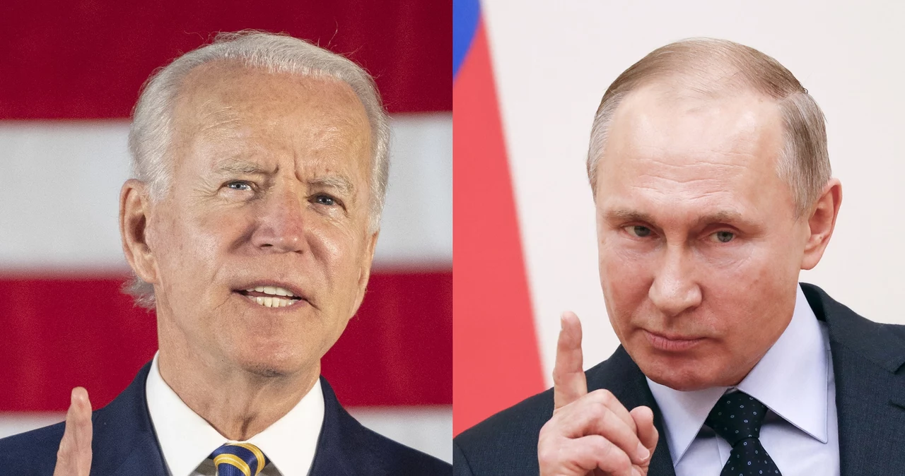 Prezydenci USA i Rosji - Joe Biden i Władimir Putin