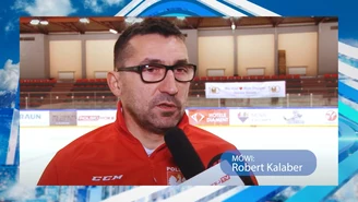 Selekcjoner reprezentacji Polski Robert Kalaber komentuje sukces hokeistów Słowacji, którzy awansowali do półfinału, pokonując USA. WIDEO