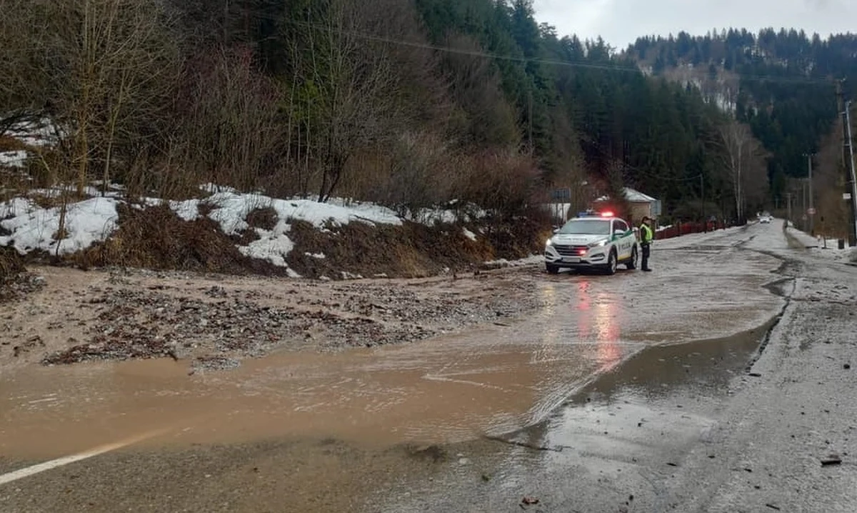 Silne opady deszczu i gwałtowne roztopy spowodowane silnym, ciepłym wiatrem, doprowadziły do podtopienia kilku dróg na słowackiej Orawie. Trasa do Terchovej jest nieprzejezdna. 