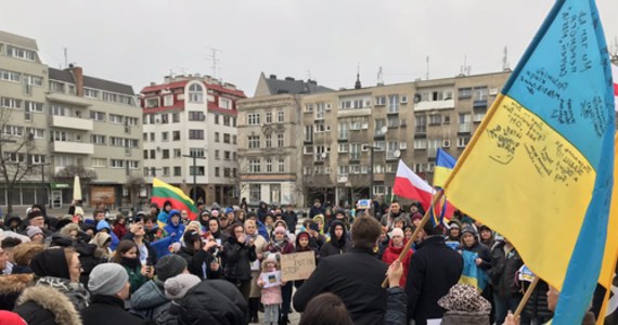 Ukraińcy i przyjaciele Ukrainy spotkali się we Wrocławiu. Wyrazili wsparcie dla narodu ukraińskiego, w obliczu zagrożenia inwazją ze strony Rosji.