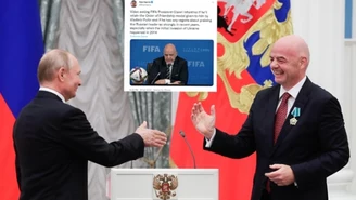 Szef FIFA został spytany o wojnę i Order Przyjaźni od Putina. Reakcji można było się spodziewać