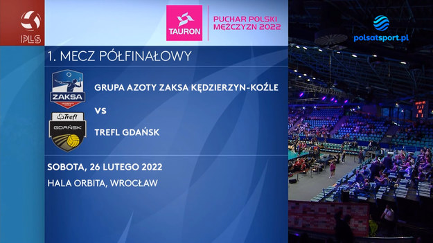 Skrót półfinałowego meczu Tauron Pucharu Polski Grupa Azoty ZAKSA Kędzierzyn-Koźle – Trefl Gdańsk 3:1 (25:17, 25:21, 23:25, 25:14).