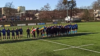 Rugby. Przed meczem odegrano hymn Ukrainy na znak solidarności. WIDEO