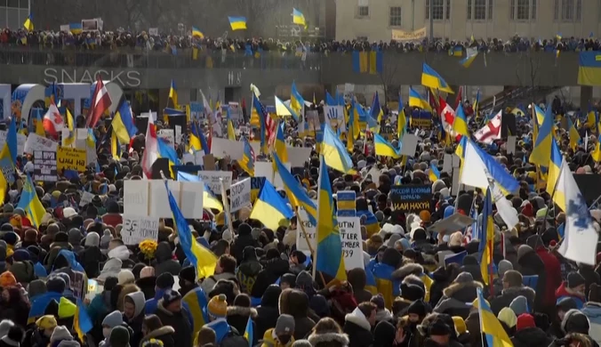 Kanada: W Toronto odbył się wielki wiec poparcia dla Ukrainy
