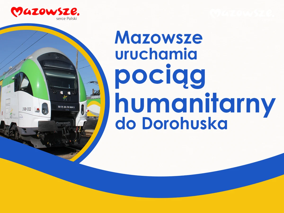Województwo mazowieckie planuje uruchomić pociąg humanitarny. Pomoże on w transporcie uchodźców z Ukrainy i darów. Składy mogą ruszyć jeszcze w tym tygodniu. 