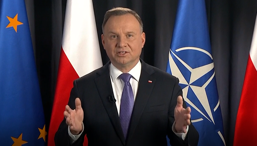 Guerra en Ucrania.  Mensaje del presidente Andrzej Duda