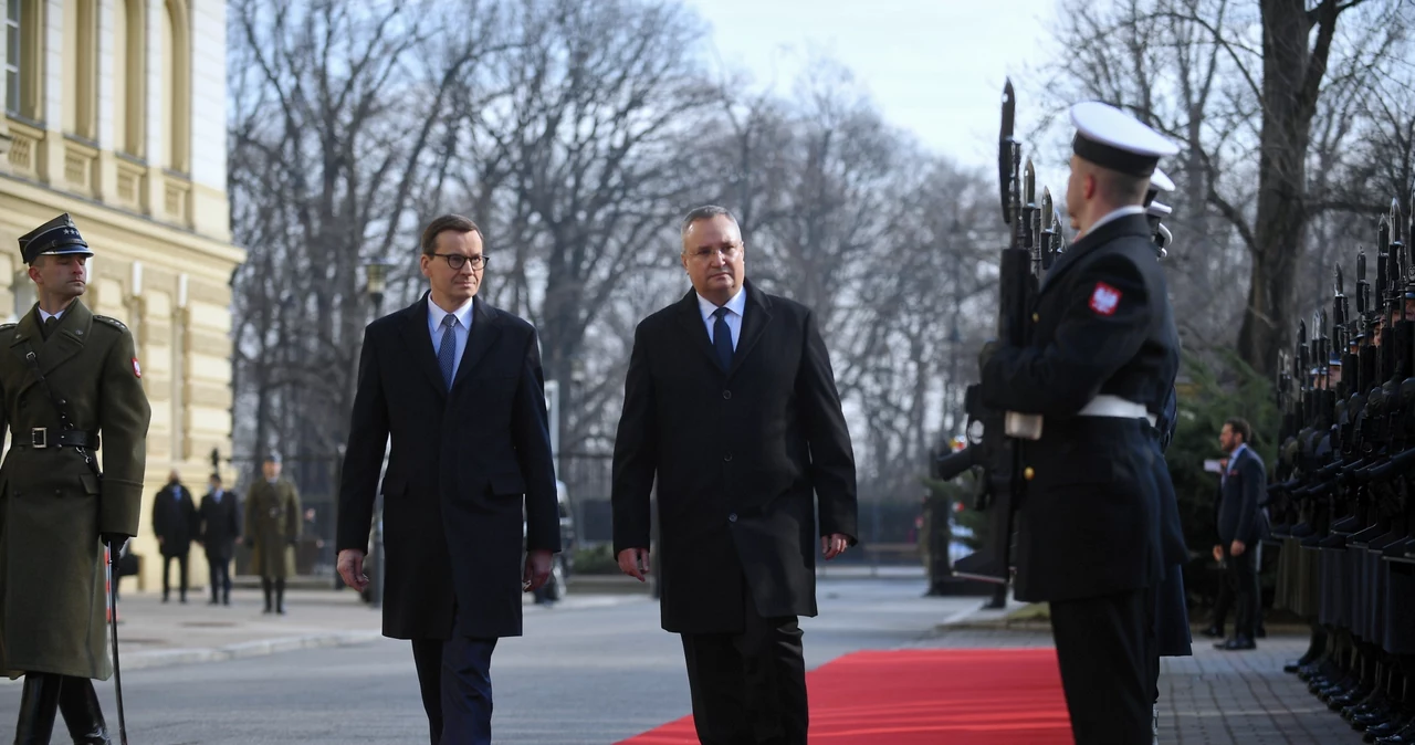 Premier Mateusz Morawiecki i premier Rumunii Nicolae Ciuca