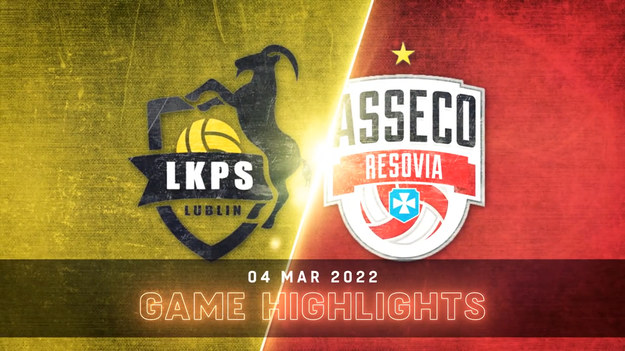 Skrót meczu 22. kolejki PlusLigi 2022 LUK Lublin – Asseco Resovia 1:3 (18:25, 23:25, 26:24, 15:25).