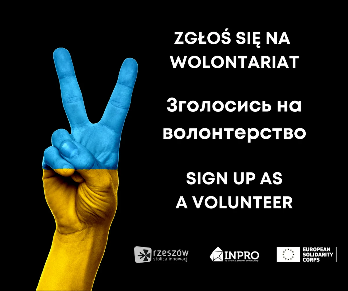 32 dyspozycyjnych i znających języki wolontariuszy w wieku od 18 do 30 lat poszukuje Stowarzyszenie Projektów Międzynarodowych INPRO we współpracy z Urzędem Miasta Rzeszowa. "Do obowiązków wolontariusza będzie należeć pomoc w obsłudze ruchu na dworcu kolejowym, wsparcie uchodźców, w tym udzielanie informacji i tłumaczenia oraz, w razie potrzeb, pomoc w innych punktach wsparcia uchodźców" - czytamy w ogłoszeniu zamieszczonym w mediach społecznościowych. 