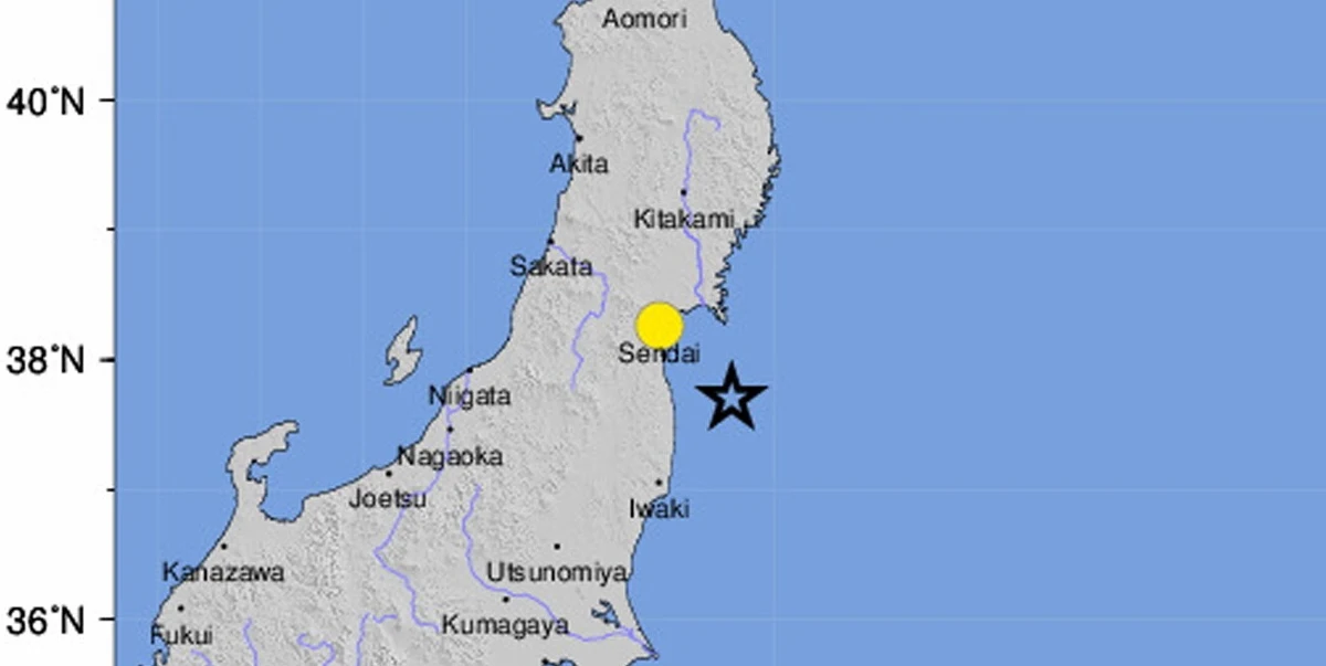 Trzęsienie ziemi o magnitudzie 7,3 nawiedziło prefektury Fukushima i Miyagi na północnym wschodzie Japonii. Krajowa agencja meteorologiczna wydała ostrzeżenie przed tsunami.