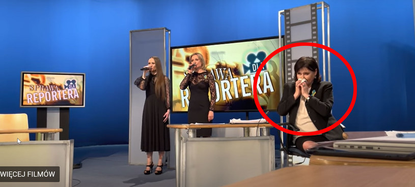 Wielkie emocje w programie TVP. Prowadząca "Sprawę dla reportera", gdy tylko usłyszała piosenkę "O wolność walcz Ukraino!" z trudem powstrzymywała łzy.