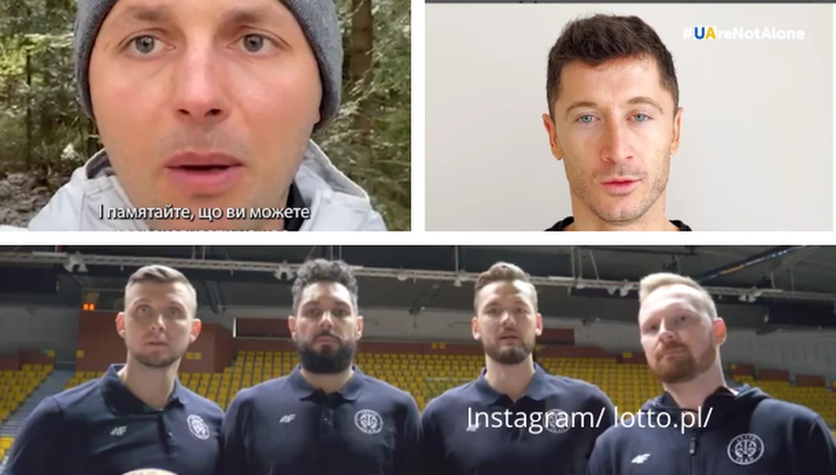 W mediach społecznościowych Lotto pojawiło się nagranie z polskimi i zagranicznymi sportowcami, którzy kierują słowa wsparcia do mieszkańców Ukrainy. W filmiku wystąpili m.in. Robert Lewandowski, Dawid Tomala czy Patrycja Maliszewska. 