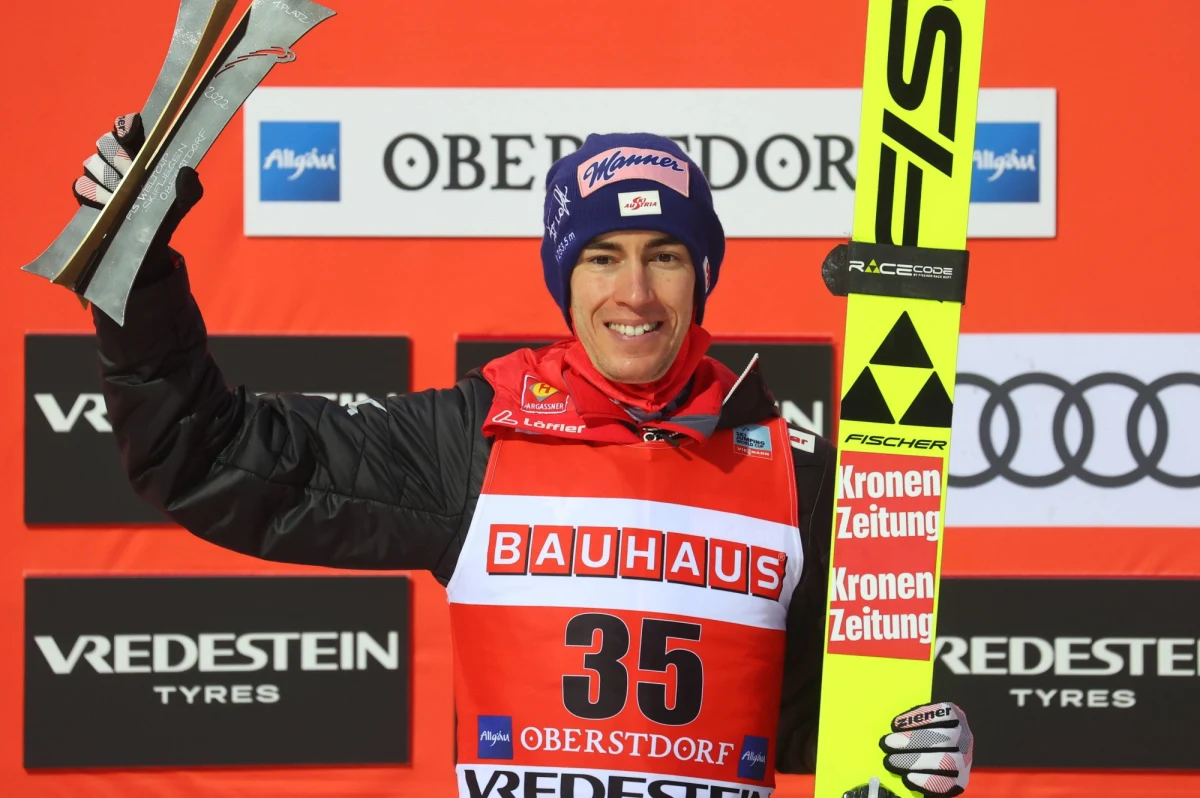 Piotr Żyła zajął piąte miejsce w konkursie Pucharu Świata w skokach narciarskich na mamucim obiekcie w Oberstdorfie. Wygrał Austriak Stefan Kraft.