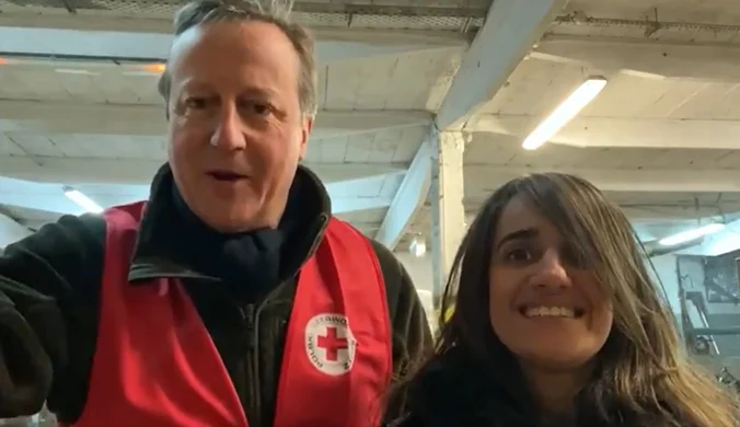 David Cameron dotarł z pomocą humanitarną do Polski