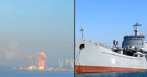 Sztab Generalny Sił Zbrojnych Ukrainy twierdzi, że ukraińskie wojska zniszczyły w porcie w Berdiańsku rosyjski okręt desantowy "Saratow". Wcześniej podawano, że chodzi o jednostkę "Orsk".