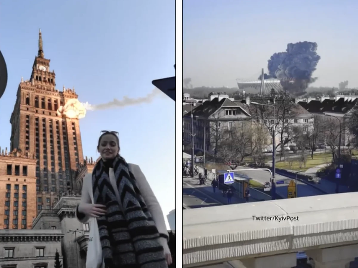 W Pałac Kultury i Nauki trafia rakieta, zaatakowany zostaje Stadion Narodowy, nad Warszawą przelatują myśliwce – to wszystko można zobaczyć na symulacji opublikowanej przez „Kyiv Post” na Twitterze.