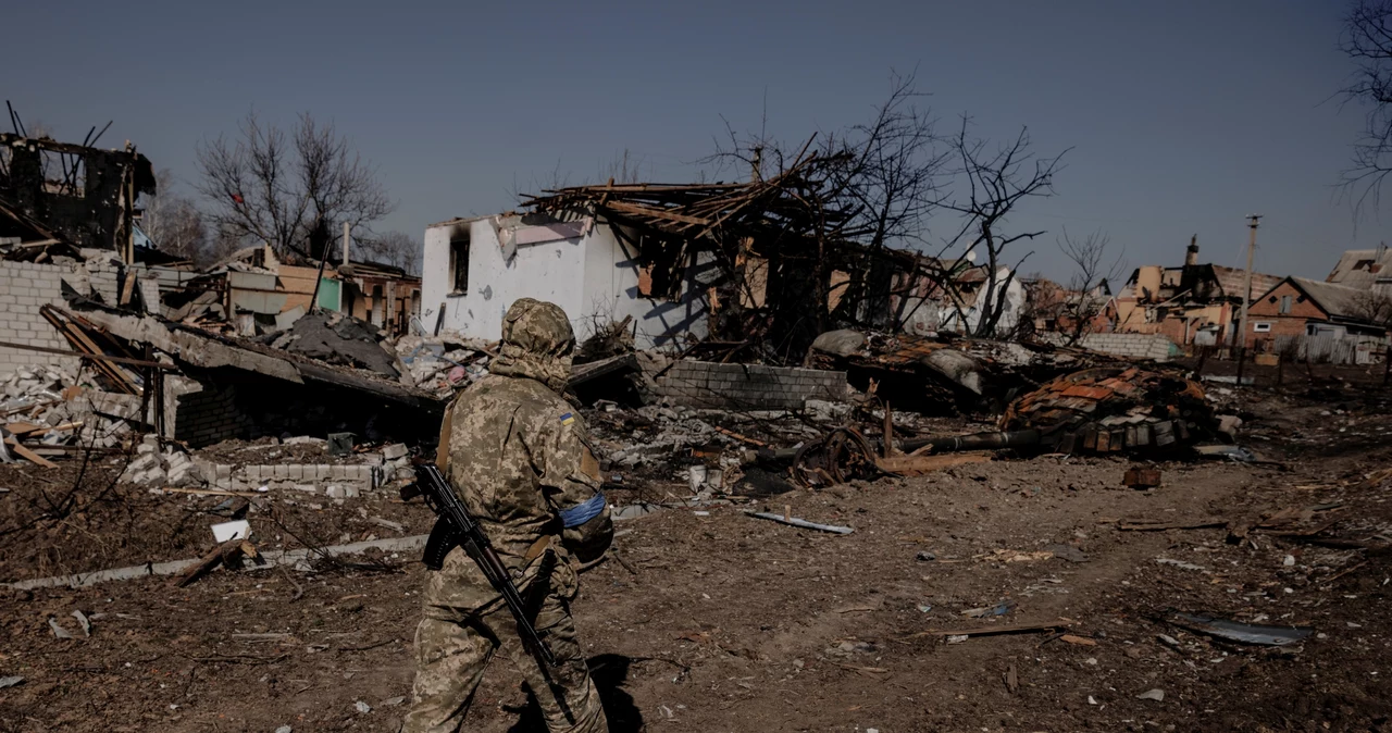 Ukraińskie miasto po bombardowaniu 