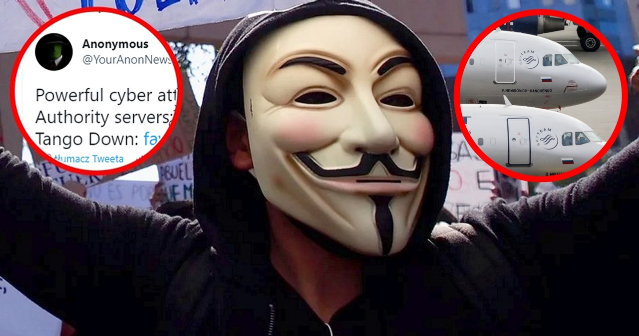 Anonymous zaatakowali rosyjską Agencję Transportu Lotniczego. Całkowicie sparaliżowali ruch lotniczy w całym kraju.