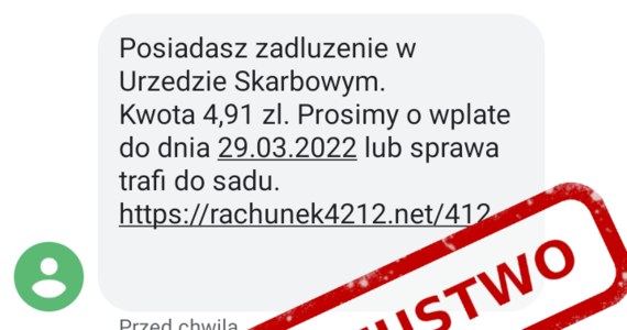 Uwaga na fałszywe SMS-y informujące o nadpłacie albo niedopłacie PIT! Ministerstwo Finansów i Krajowa Administracja skarbowa nie wysyłają SMS-ów do podatników.