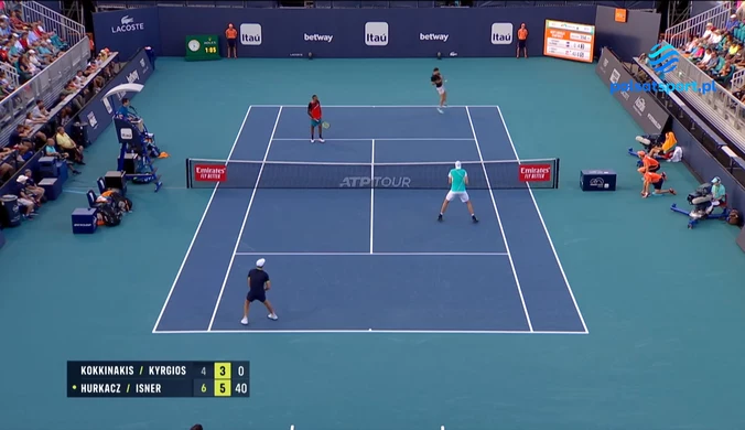 ATP w Miami: Hubert Hurkacz w finale debla! Zobacz piłkę meczową. WIDEO