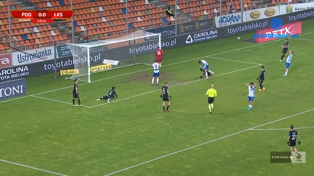 Skrót meczu Podbeskidzie Bielsko-Biała - ŁKS Łódź 1-1 w ramach rozgrywek Fortuna 1 Ligi.