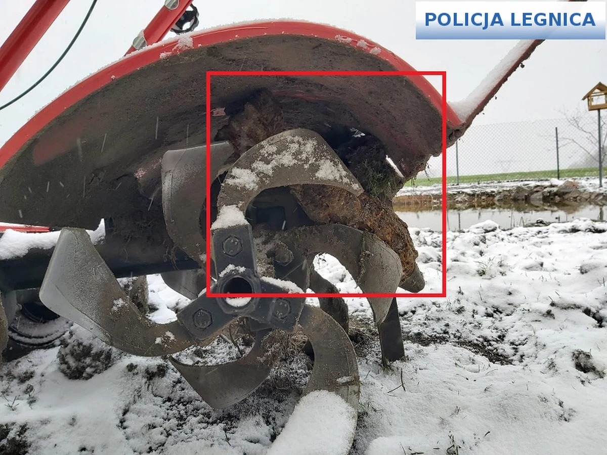 Policjanci komendy miejskiej w Legnicy zabezpieczali miejsce odnalezienia niewypału. Gdyby nie prawidłowa reakcja właściciela posesji, mogłoby dojść do nieszczęścia. Niebezpieczne znalezisko zostało zabezpieczone i zutylizowane przez saperów z Głogowa.