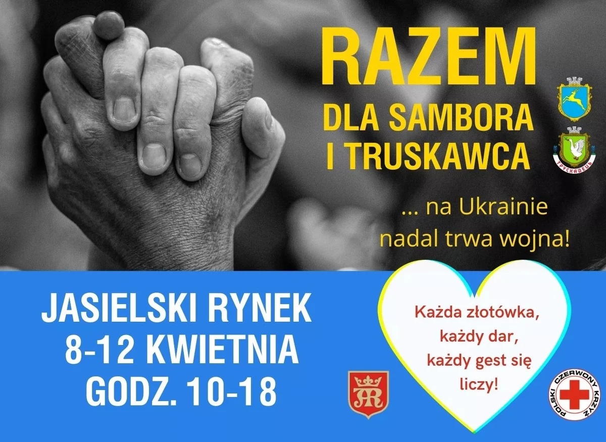 Sambor i Truskawiec - dwa ukraińskie miasta partnerskie Jasła - wciąż potrzebują pomocy. Urząd Miasta wspólnie z oddziałem PCK organizuje przed świętami zbiórkę darów, która potrwa od 8 do 12 kwietnia na jasielskim rynku.

